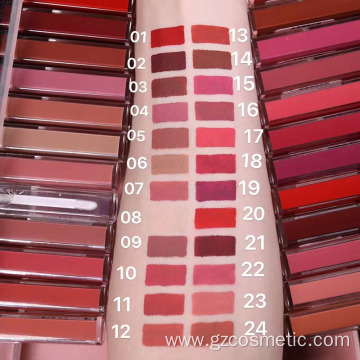 24 Color Lip Gloss Makeup Long lasting Waterproof Velvet Matte Lipstick Private Label Matte Liquid Lipstick